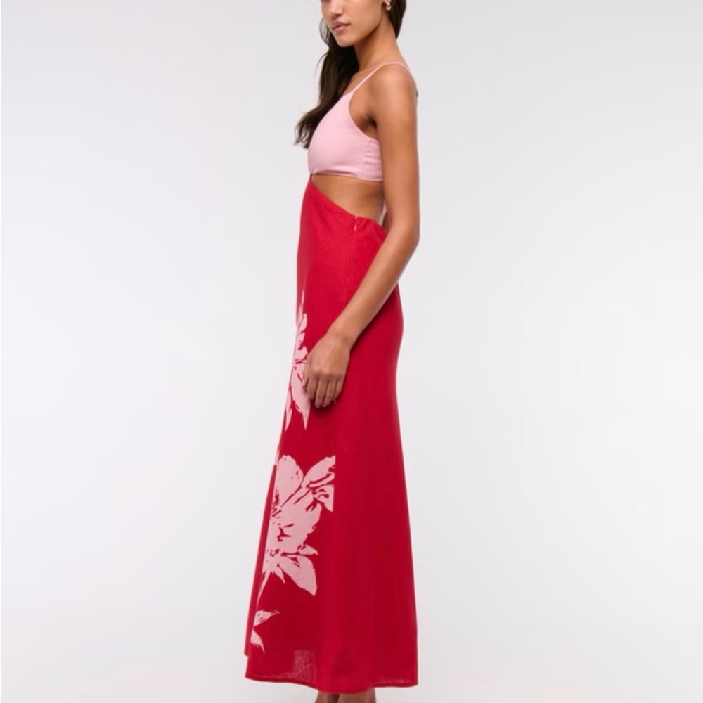 Abercrombie & Fitch Cutout Maxi Dress Size Medium NWT - Picture 5 of 12